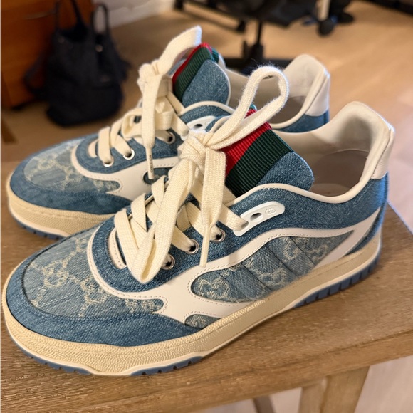 Gucci Shoes - Gucci Blue and White Women's Sneakers